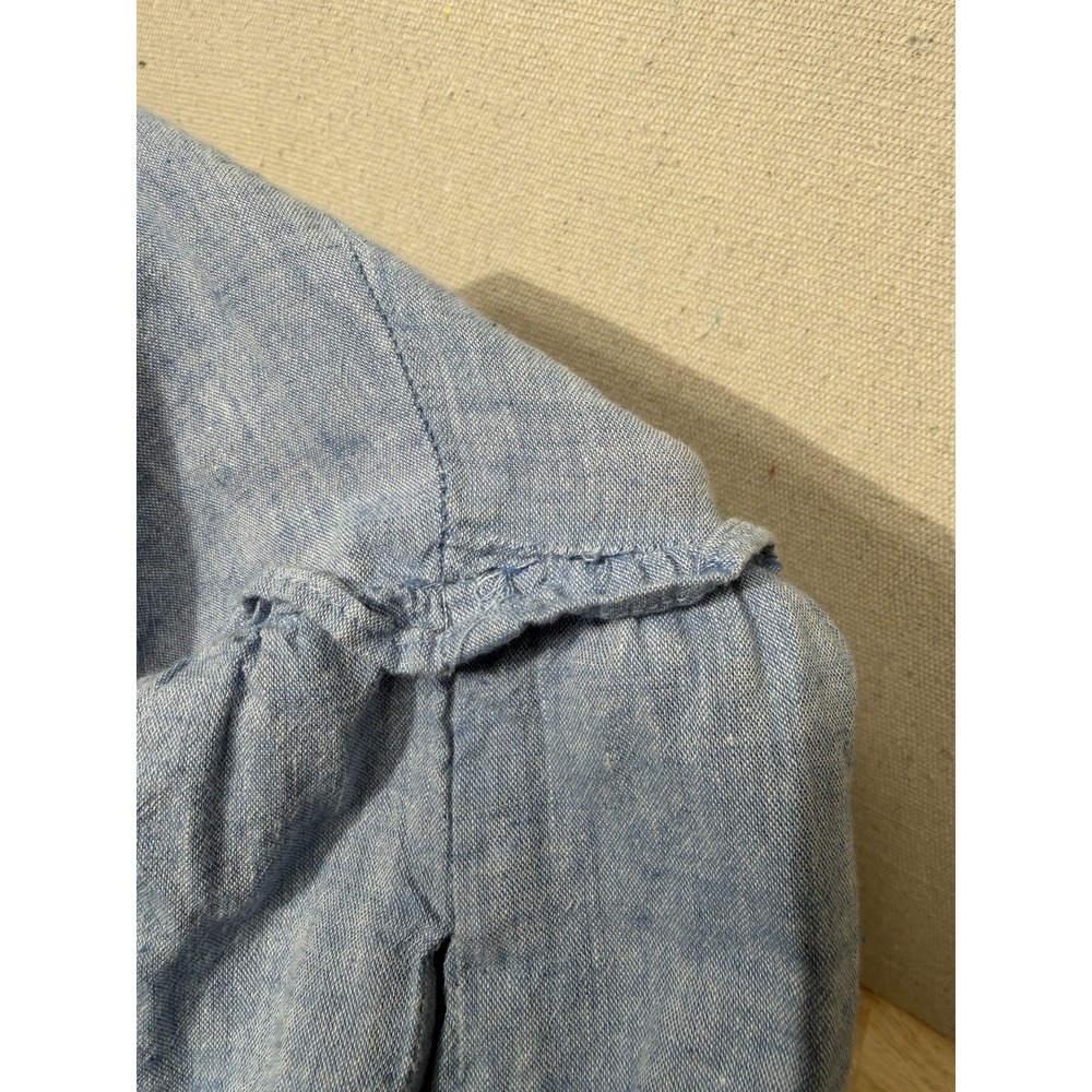 Tuckernuck Chambray Crawford Dress Large Linen Cotton Flowy Summer - Picture 11 of 12